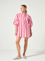 The Breton Stripe Button Down - Pink/White