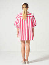 The Breton Stripe Button Down - Pink/White