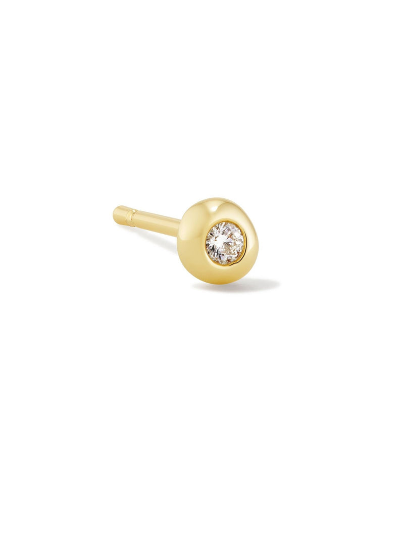 Kendra Scott Addison Single Stud Earring - Gold White Crystal