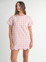 Springhouse Plaid Mini Dress - Pink