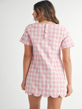 Springhouse Plaid Mini Dress - Pink