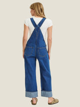 Everyday Denim Wide-Leg Overalls - Indigo