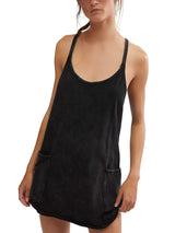 Free People Movement Hot Shot Mini Dress - Black