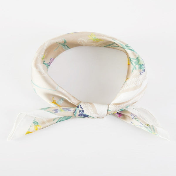 Assorted Square Flower Print Scarf - Multi
