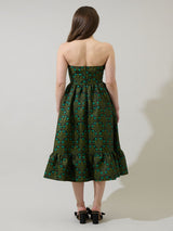 Midnight Garden Dress - Olive