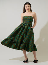 Midnight Garden Dress - Olive