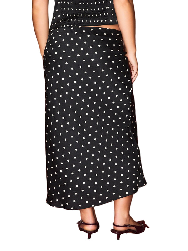 Spotted In Style Maxi Skirt- Polka Dot