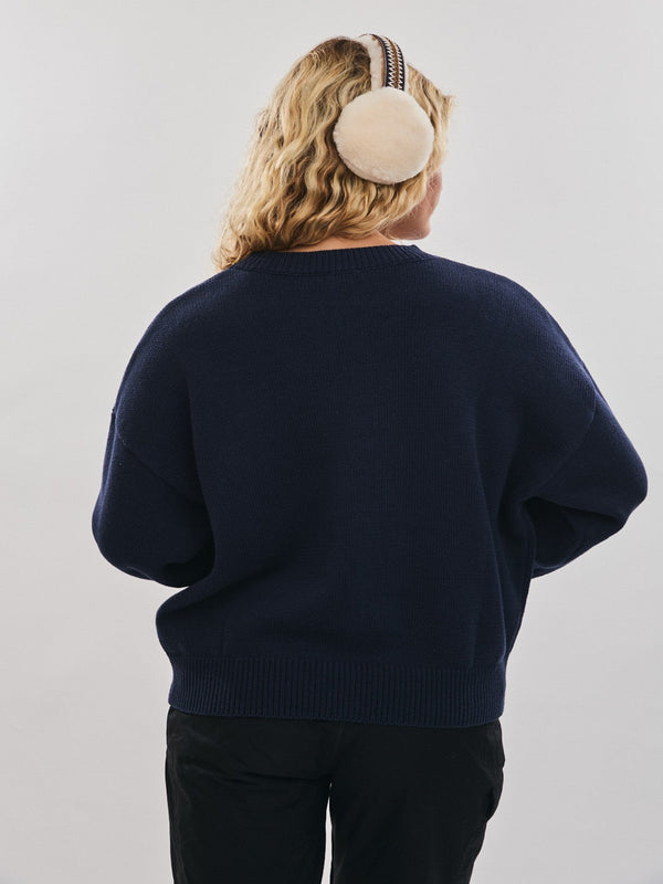 Santa Teddy Bear Sweater - Blue