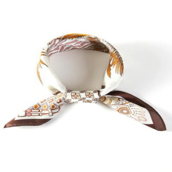 Geometric Pattern Bandana - Brown