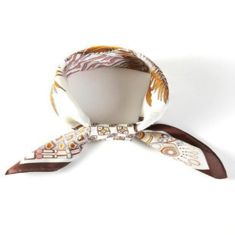 Geometric Pattern Bandana - Brown