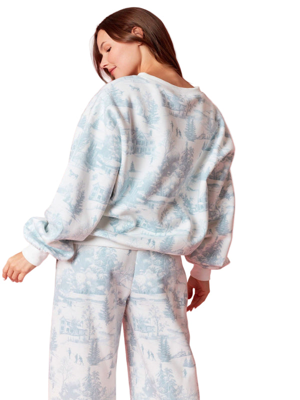 The Holiday Terry Sweatshirt - Dusty Blue