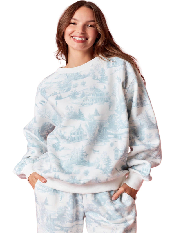 The Holiday Terry Sweatshirt - Dusty Blue