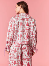 Home For Christmas Satin PJ Set - Red