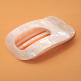 Jumbo Lay Flat Oval Hair Claw Clip
