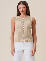 Easy Choice Ribbed Top - Sand