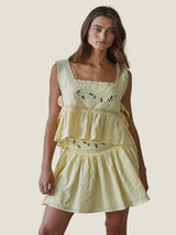 Sunny Skies Sleeveless Top - Light Yellow