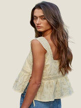Sunny Skies Sleeveless Top - Light Yellow