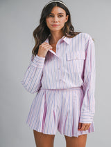 Beach House Striped Set - Pink