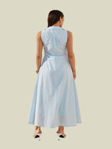 Sweet Sky Pintuck Maxi Dress - Light Blue