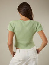 Spring Air Lace Top - Pistachio