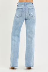 Risen High Rise Wide Leg Jeans - Light
