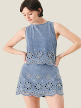 Daisywood Denim Skort Set - Light Denim