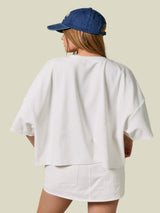 Bleacher Babe Gameday Top - White/Blue