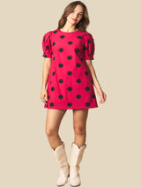 Dotty Daydream Dress - Red/Black