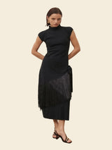 The Meredith Maxi Sweater Dress - Black