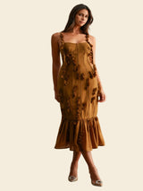 Blooming Beauty Midi Dress - Dijon