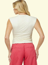 Medina Mock Neck Top - Ivory