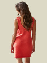 Classic Choice Knit Dress - Tomato Red