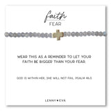 Faith Over Fear Cross Bracelet