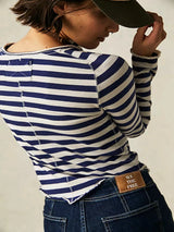 Free People Be My Baby LS Stripe Shirt - Classic Combo