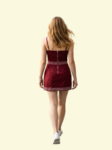 Day-To-Night Mini Dress - Crimson/White