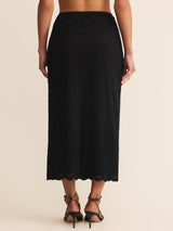Z Supply Via Lace Midi Skirt - Black