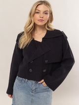 Cambridge Sweater Trench Jacket - Black