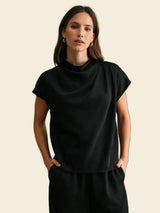 The Satin Sophistication Top - Black
