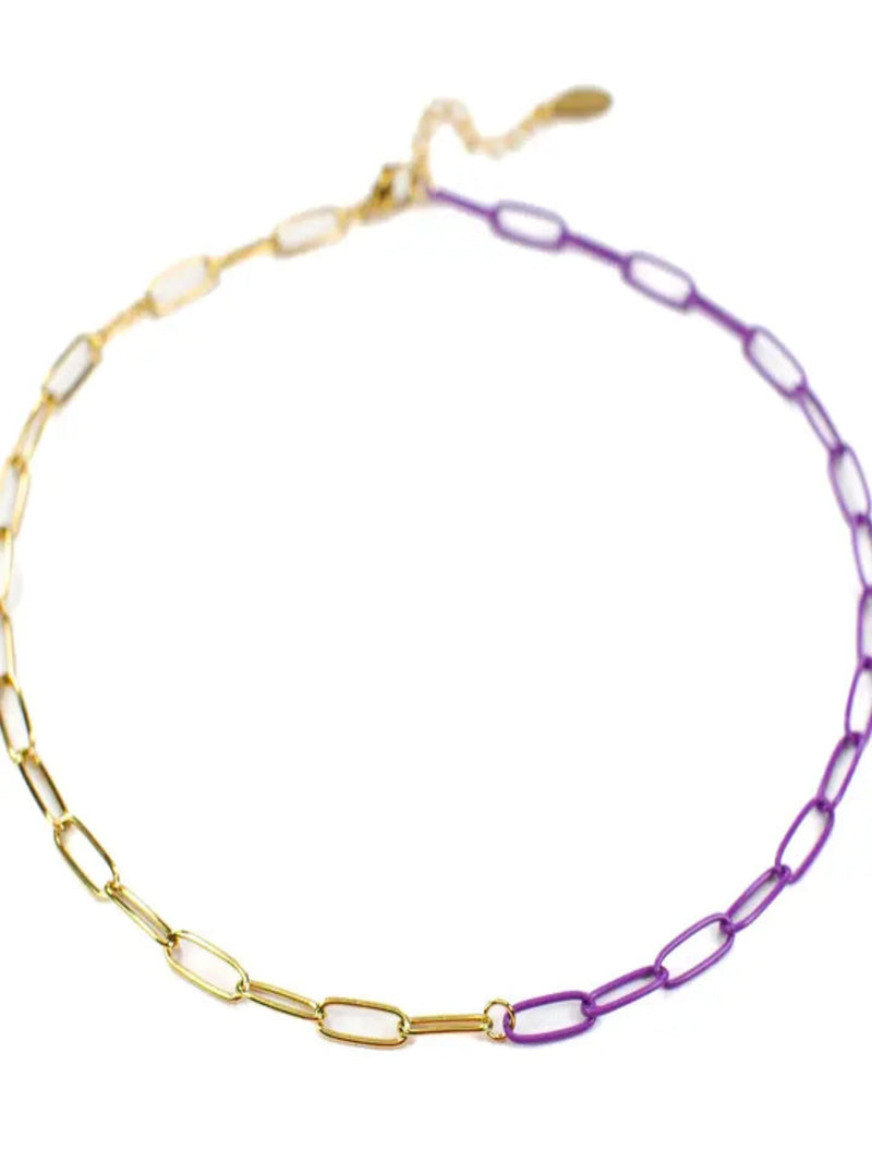 Gold Paperclip Link Necklace