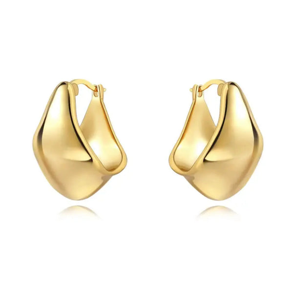 Sahira Carson Hoop Earrings - Gold