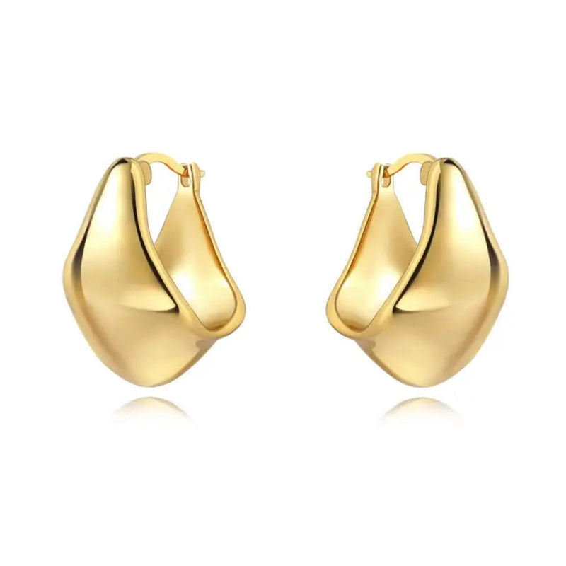 Sahira Carson Hoop Earrings - Gold