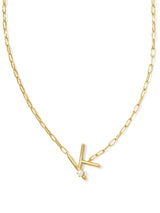 Kendra Scott Pearl Letter Short Pendent - Gold White Pearl