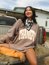 Thankful Corded Crew - Light Brown