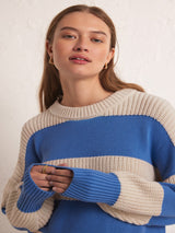Z Supply Fresca Stripe Sweater - Blue Isle