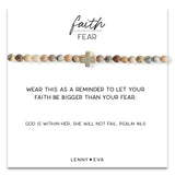 Faith Over Fear Cross Bracelet