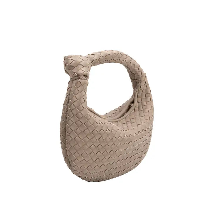 Melie Bianco Drew Mushroom Small Recycled Vegan Top Handle Bag - Tan