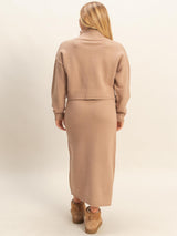 Feast Your Eyes Sweater Set - Dark Taupe