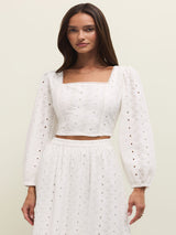 Z Supply Bria Eyelet Top - White