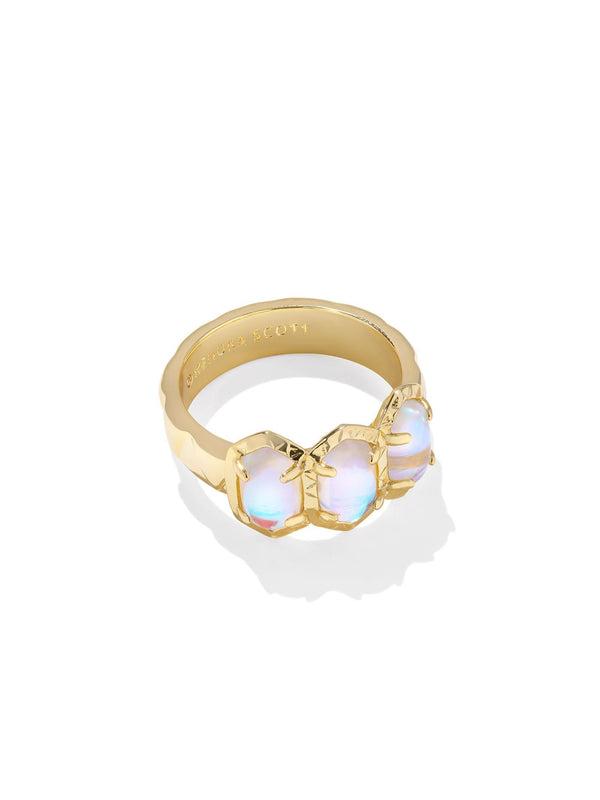 Kendra Scott Daphne Gold Dichroic Glass Ring - 7