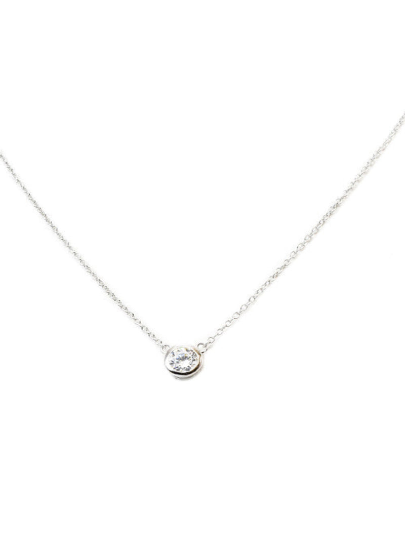 Diamond Pendant Necklace - Silver